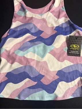 Athletic Works Pastel Wave Racerback Tank - Pink, Lavender, Blue, Mint, White